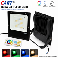 Projecteur LED étanche IP66 à succès – Réflecteur 30W, 50W, 100W, 150W, 200W – Projecteur de jardin RGBW dimmable