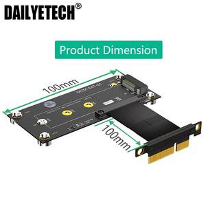 M.2 M Key 转 PCIE 4X 磁吸垫式电源 LED + NVME 转 PCI Express X4 转接线 10CM 适用于 2230 2242 2260 2280 NVME SSD - Product Image 4