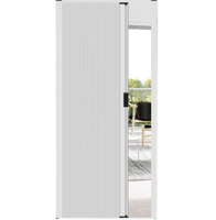 Porte pliante sans rail moderne, isolation thermique - cloison en nid d'abeille en aluminium pour les intérieurs contemporains, salle de bain, utilisation hôtelière