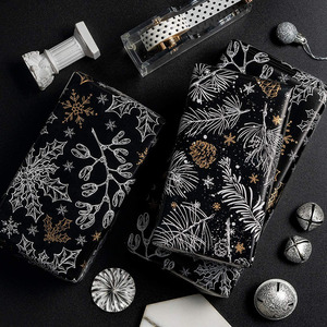 Cổ Điển Đen Trắng Tùy Chỉnh Đẹp Cuộn Giấy Gói Quà Giáng Sinh Giấy Gói CuộN Bán Buôn Giáng Sinh Giấy Gói - Product Image 6