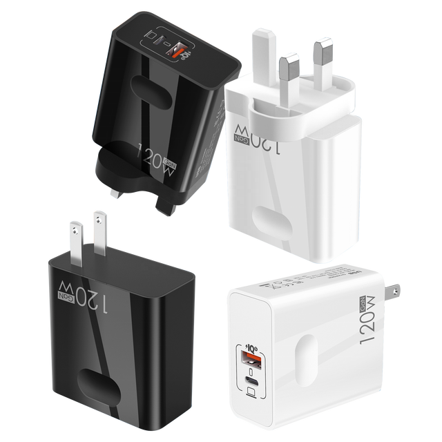 2024 Hot Sell 120W GaN Mobile Phone Charger Full Protocol PD+USB Multi-port Fast Charger Notebook Portable Computer Charger