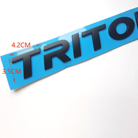Autocollant de logo de capot avant Trionsport 3D ABS Chrome Noir Mat pour Mitsubishi Triton Sport L200 L300, 0,5 mm, autocollants de voiture, 1 an de garantie