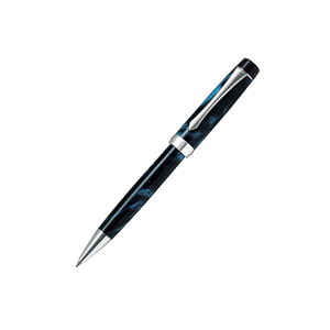 Lápiz Mecánico Giratorio con Cinco Espirales de Mármol, Cuerpo de Resina, Detalles Metálicos Plateados, Tinta Suave de Lujo, Bolígrafo para Escritura Profesional - Product Image 2