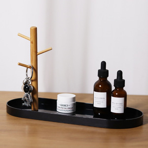 ถาดวางของรูปไข่สีดำ Nordic Branch สำหรับเก็บกุญแจ เครื่องสำอาง และอุปกรณ์เสริม - Product Image 3