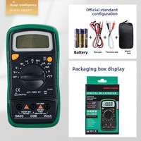 Multimètre numérique miniature portable 600V AC/DC 10A Mesure DC/AC Usage domestique Auto-ranging Auto-power Continuité automatique