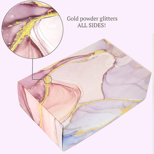 Boîte-cadeau en papier élégante fabriquée en Chine avec décoration en poudre d'or pour le cadeau de demoiselle d'honneur, les vacances, Noël - Product Image 3