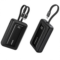 Banque d'alimentation Anker Zolo 45W Max Charge rapide 20 000 mAh Double câbles USB-C intégrés Chargeur portable 10 000 mAh