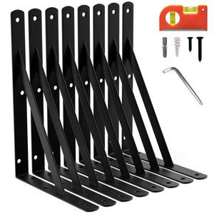 Support mural triangulaire en métal en fer forgé Support de panneau porteur pour support mural de rack - Product Image 4