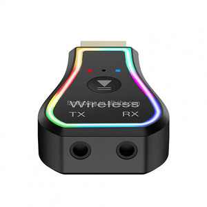 Adaptateur émetteur-récepteur <span class=keywords><strong>audio</strong></span> Bluetooth M11 3,5 mm AUX USB, lumière d'ambiance <span class=keywords><strong>sans</strong></span> <span class=keywords><strong>fil</strong></span>, mains libres <span class=keywords><strong>pour</strong></span> voiture, maison, télévision, <span class=keywords><strong>casque</strong></span> - Product Image 2