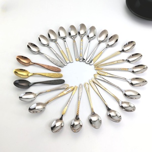 Muỗng cà phê trang trí mạ bạc vàng hồng đen bằng thép không gỉ hình vỏ sò, tùy chỉnh - Product Image 1