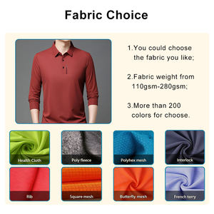 Camiseta de Manga Larga para Hombre, de Alta Calidad, 100% Algodón, con Logotipo Personalizado Bordado, Fresca, Transpirable, de Secado Rápido, Color Sólido - Product Image 3