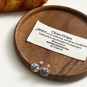 Kaiming 925 Sterling <b>Silver</b> <b>Stud</b> Earrings Round Vintage Thai <b>Silver</b> Ear Cartilage <b>Studs</b> Everyday Wear - Product Image 4