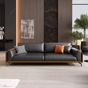 Divano Componibile in Pelle PU per Ufficio, Minimalista Moderno, Ecologico, con Spugna ad Alta Densità, per Aree Riunioni <span class=keywords><strong>e</strong></span> Ricevimento, Divano Aziendale - Product Image 1