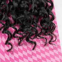 Cheveux au Crochet Pré-Bouclés 18 Pouces Déesse River Locs 48 Brins, Faux Locs Synthétiques avec Boucles aux Extrémités Style Bohème, T30#