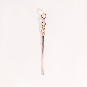 Fermaglio per Capelli Dorato Stile Antico con Gemme Placcate Oro, Portasigarette Multi-Foro, Clip per Fumo - Product Image 6