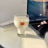 Vaso de Vidrio Estilo Coreano con Diseño de Oso Adorable para Postres y Bebidas Frías, Taza Barrigona para Cerveza y Café Resistente al Calor
