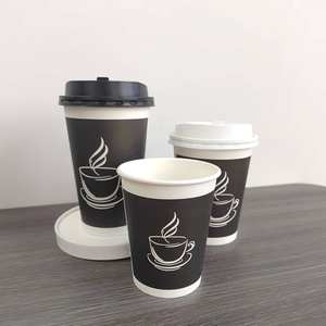 Black Light Luxury Simple Single Wall Papercup Coffee Cup