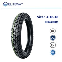 Pneu de moto tout-terrain sans chambre à air 4.10-18, pneu arrière double usage, résistant à l'usure, pneu tout-terrain pour moto de cross et scrambler