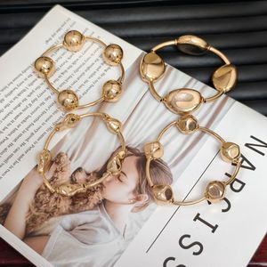 Bracciale Punk alla Moda 2026 con Grandi Sfere CCB, Bracciale Dorato Super Grande con Bolle per Donne - Product Image 6