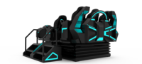 Cine VR 9D de 6 Asientos, Silla con Movimiento, Simulador de Realidad Virtual, Máquina de Juego Dinámica VR con LED para Parques de Atracciones y Centros de Juego