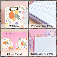 Presse-papiers personnalisé Folio avec lignes rechargeables bloc-notes portefeuille dossier de documents dossier de fichiers mentaux multi-poches