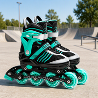 Patins à roulettes ajustables en alliage d'aluminium pour hommes et femmes - Roulements ABEC-7, roues en PU 82A, légers, pour patinage en plein air