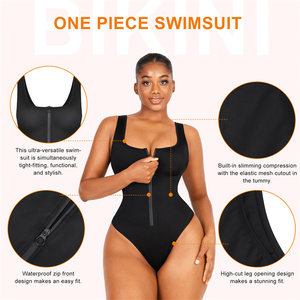 Custom <strong>Slimming</strong> High Waist One Piece Body Shaper Shapewear Custom logo <strong>Swimsuit</strong> - Product Image 3