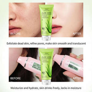 ג'ל פילינג טבעי אלוורה מותג פרטי, ניקוי עמוק, פילינג, מסיר עור מת, ג'ל לחות לפנים ולגוף - Product Image 5
