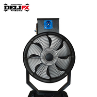 DELIFX Sortie de neige réglable Dispersion de neige basée sur un ventilateur Distance de sortie supplémentaire Tête mobile automatique Machine à neige synthétique