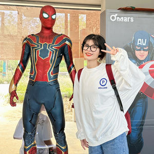 Marvel Spider-<span class=keywords><strong>Man</strong></span> 1:1フルボディグラスファイバースタチアイアンマン光る手作り家庭用リビングルーム装飾床大きな装飾 - Product Image 4