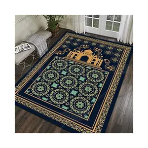 Save Cost Velvet Prayer Rug Lightweight Islamic Thin Praying Carpet For Factory wholesale Home Decor Carpet