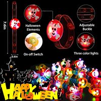 Bracelet Lumineux LED Jouets et Friandises d'Halloween Sacs Cadeaux Clignotants Remplisseurs de Sacs de Faveurs pour Fêtes d'Halloween pour Enfants