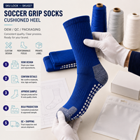Chaussettes de football à talon rembourré Studio Grip pour bottes, adaptées aux programmes de vente au détail avec planification de collection multi-SKU