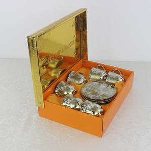 Juego de 6 Tazas de Espresso de Cerámica Resistentes al Calor, Estilo Americano, Ecológicas, Reutilizables, con Platos - Product Image 6