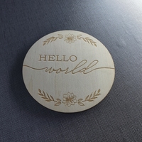 Carte d'annonce de naissance de nouveau-né gravée au Laser, accessoires Photo numériques en bois pour bébé de 1 à 12 mois
