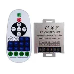 Aluminum Case DC12-24V 36A LED Controller with 23-keys Remote for Single Color Led Strips