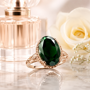 Anello da Donna in Stile Vintage Reale con Pietra Scintillante, Elegante Gioiello da Dito per Occasioni di Lavoro, Feste e Banchetti - Product Image 2