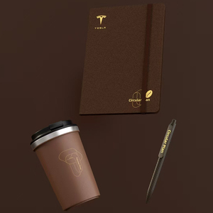 Tùy chỉnh thân thiện với môi A5 máy tính xách tay Bộ quà tặng với PU nhiệt Mug hộp và bìa cứng chai nước văn phòng phẩm Set - Product Image 3