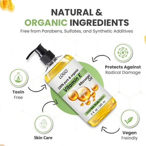 Huile <span class=keywords><strong>de</strong></span> massage à la vitamine E pour la peau et le visage, huile parfaite pour le <span class=keywords><strong>bain</strong></span> et le corps, pressée à froid, sans hexane, sans OGM, formule sans gluten - Product Image 2