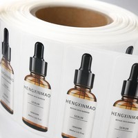 Etiquetas Adhesivas de PVC Personalizadas para Cosméticos con Aceites Esenciales, Etiquetas Impermeables para Botellas de Perfume de Vidrio, Logotipo de Marca Personalizado