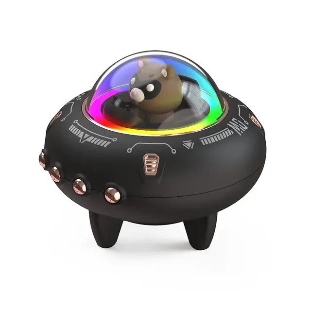 Zvucnik Blutut Sound Box Horn Loudspeaker Ambient Light Bocina Cartoon Spacecraft Mini Parlantes Blue Tooth Speaker Teddy Bear