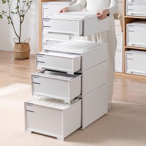 Naji <b>Drawer</b> Storage Boxes 20-35L Plastic Foldable Clothing Organizer Wardrobe Household Storage Cabinet - Product Image 3