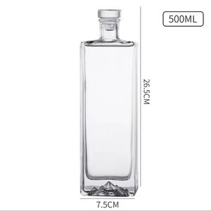 Botella de whisky de licor de 375ml, 500ml, 750ml, con parte superior de barra para embalaje, estampado en caliente, grabado, uso Industrial para agua de <span class=keywords><strong>cerveza</strong></span> - Product Image 2