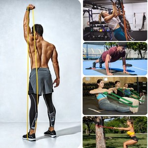 Bandes de résistance Teclet 50-125 Lbs, pour yoga, fitness, entraînement de force, élastiques, pour hommes et femmes, exercices d'étirement - Product Image 3