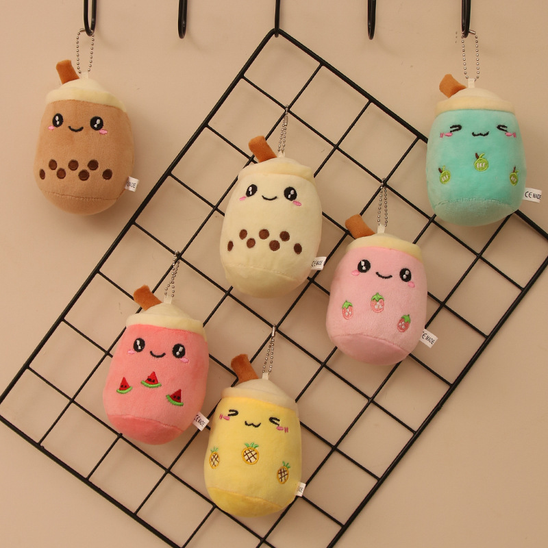 Wholesale Mini Boba Tea Keychain Plush