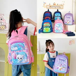 New Cute Cartoon Elementary School Student School Bag With Pen Bag For Male And Female Students