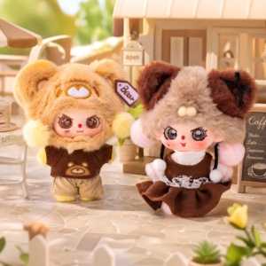 Lot de 8 figurines en peluche PVC 100 % originales et authentiques de la série Baby Three Happy Sunday, boîte mystère, poupée mignonne, ornement, en stock - Product Image 4