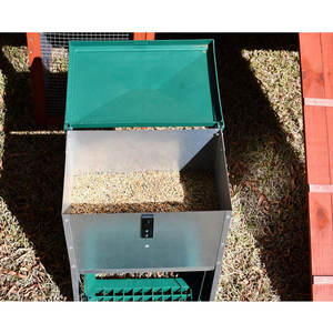 एंटी-स्लिप ट्रेडल स्वचालित चिकन फीडर गैल्वेनाइज्ड आउटडोर वेदरप्रूफ नो-वेस्ट मेटल पोल्ट्री फीडर - Product Image 6