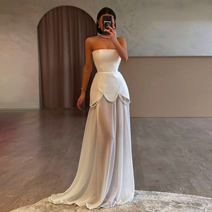 Robe de <span class=keywords><strong>soir</strong></span>ée élégante OUDINA, nouvelle collection été, sans bretelles, à une épaule, avec ruban plissé, <span class=keywords><strong>pour</strong></span> femmes - Product Image 2