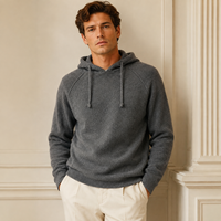 Pull-over classique en coton BCI 100% pour homme, à manches longues, tricoté, uni, certifié BSCI/WRAP